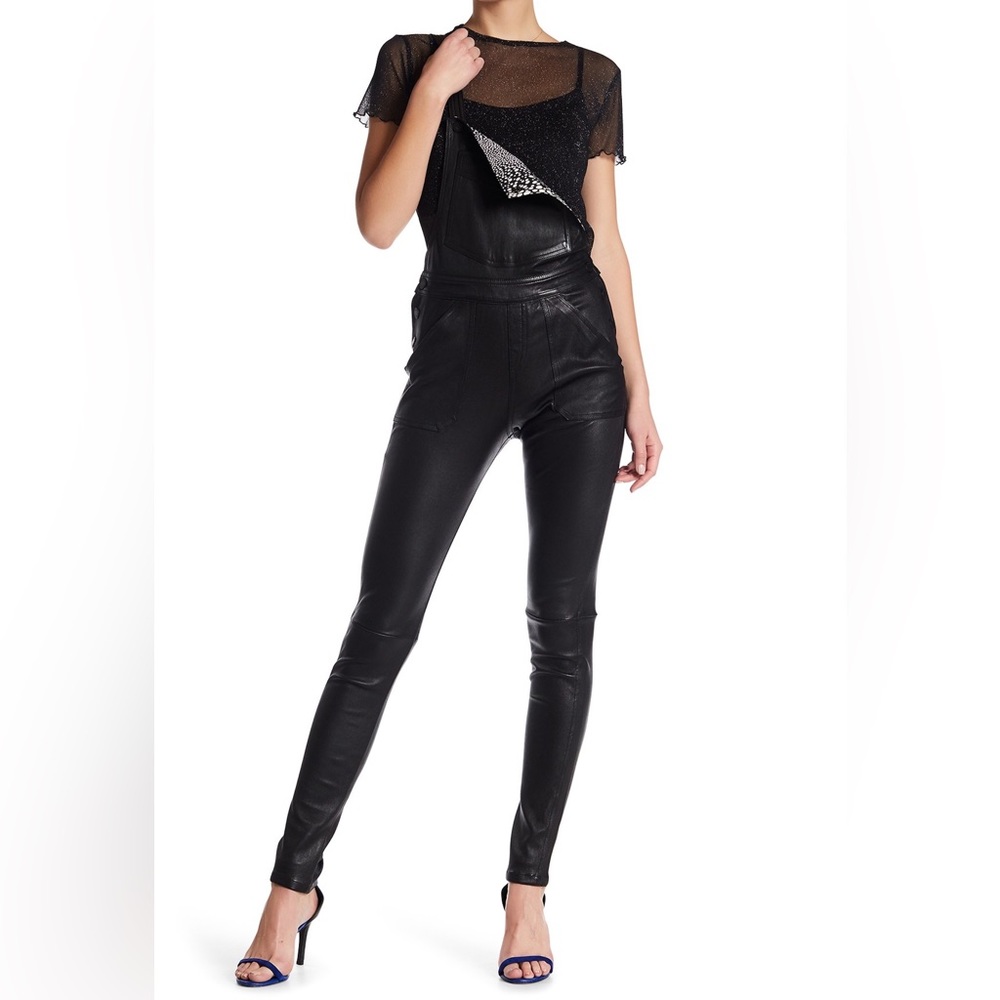 Etienne Marcel Black Leather Overalls